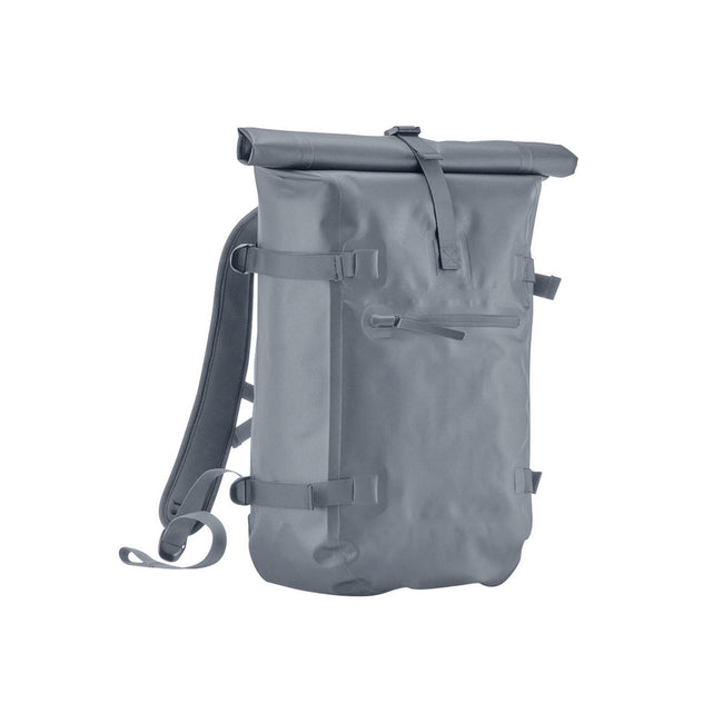 Blue Grey - Front - Quadra Roll Top Waterproof Backpack