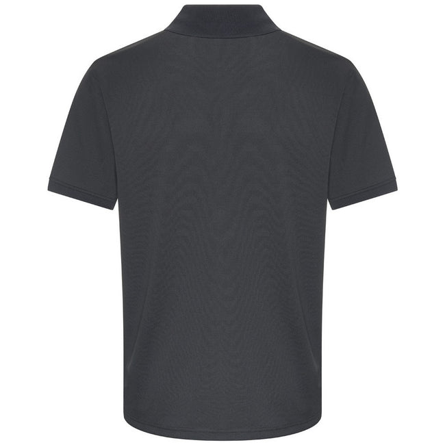 Solid Grey - Back - PRO RTX Mens Pro Moisture Wicking Polo Shirt