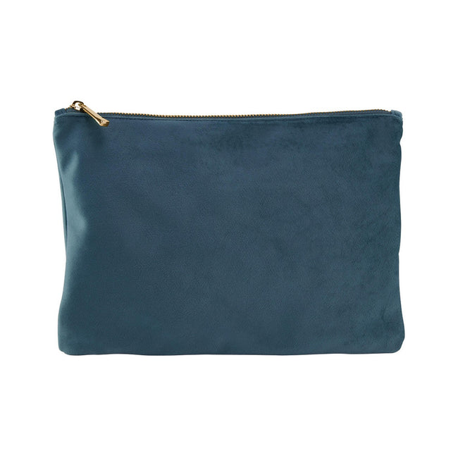 Blue Topaz - Front - Bagbase Velvet Cosmetic Case
