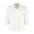 White - Front - Kustom Kit Womens-Ladies Continental 3-4 Sleeve Blouse