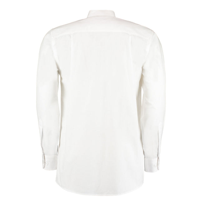 White - Back - Kustom Kit Mens Workforce Long-Sleeved Shirt