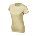 Sand - Side - Gildan Womens-Ladies Softstyle Ringspun Cotton T-Shirt