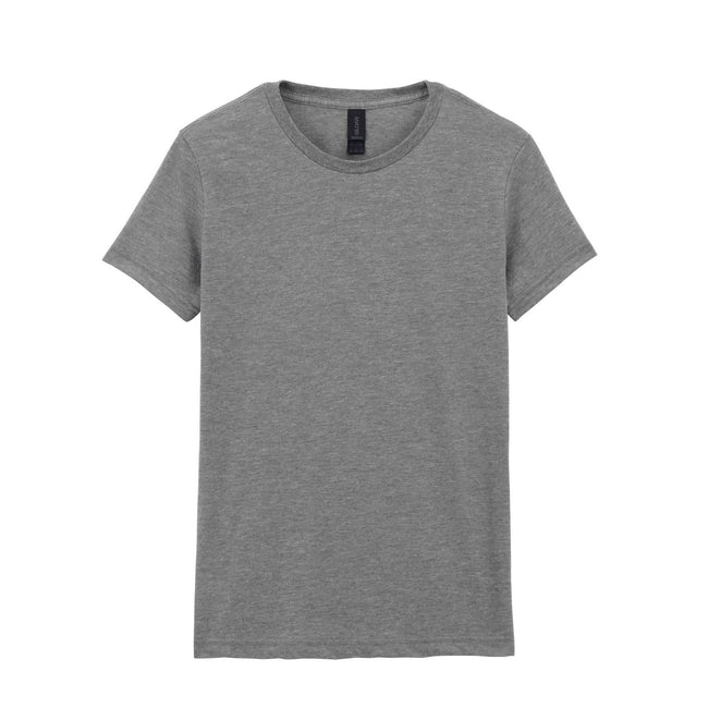 Sports Grey - Front - Gildan Womens-Ladies Softstyle Ringspun Cotton T-Shirt