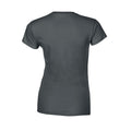 Charcoal - Back - Gildan Womens-Ladies Softstyle Ringspun Cotton T-Shirt