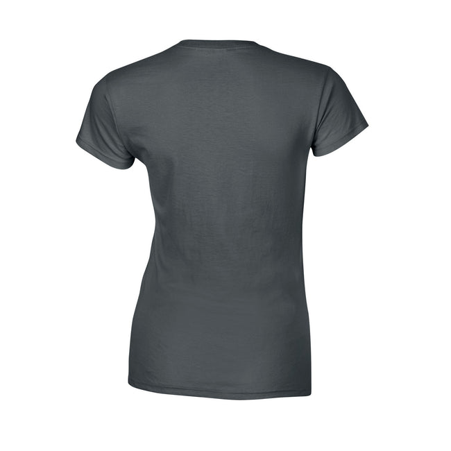 Charcoal - Back - Gildan Womens-Ladies Softstyle Ringspun Cotton T-Shirt