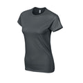 Charcoal - Side - Gildan Womens-Ladies Softstyle Ringspun Cotton T-Shirt