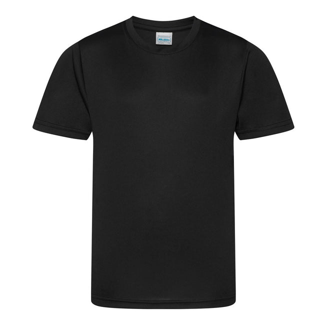 Jet Black - Front - AWDis Cool Childrens-Kids Smooth T-Shirt