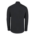 Black - Back - Kustom Kit Mens Business Tailored Long-Sleeved Shirt