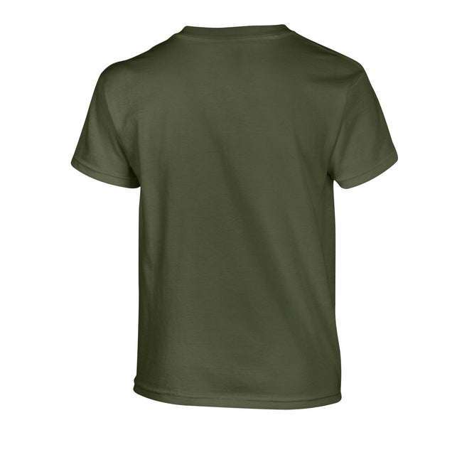 Military Green - Back - Gildan Childrens-Kids Heavy Cotton T-Shirt
