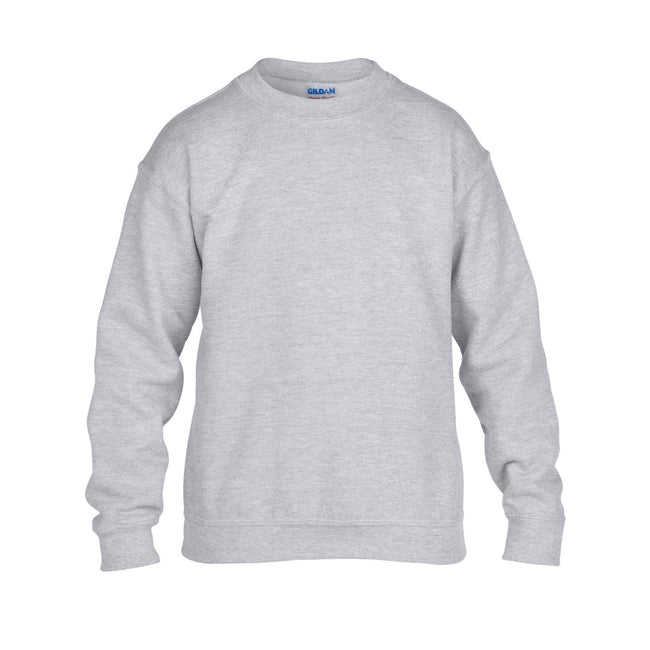 Sports Grey - Front - Gildan Childrens-Kids Heavy Blend Crew Neck Sweatshirt