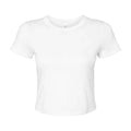 Solid White - Front - Bella + Canvas Womens-Ladies Crop Top