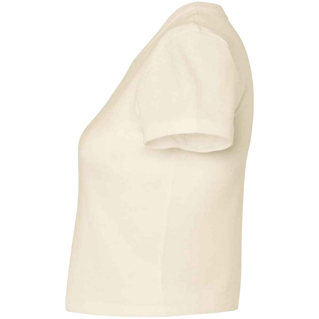 Solid Natural - Side - Bella + Canvas Womens-Ladies Crop Top