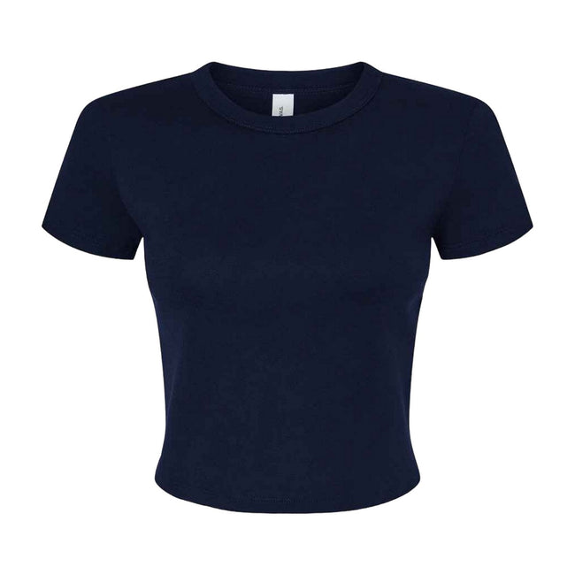Solid Navy - Front - Bella + Canvas Womens-Ladies Crop Top