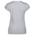 Heather Grey - Back - Gildan Womens-Ladies Softstyle Heather V Neck T-Shirt