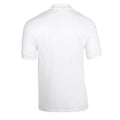 White - Back - Gildan Unisex Adult Knitted Dryblend Jersey Polo Shirt