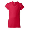 Cherry Red - Front - Gildan Womens-Ladies Soft Touch V Neck T-Shirt