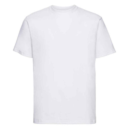 White - Front - Russell Unisex Adult Super Ringspun Cotton Classic T-Shirt