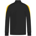 Black-Gold - Back - Finden & Hales Mens Contrast Panel Knitted Tracksuit Top