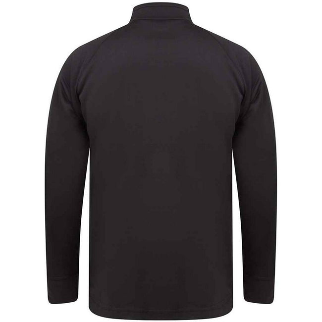 Black - Back - Finden & Hales Mens Contrast Panel Knitted Tracksuit Top