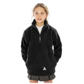 Black - Back - Result Childrens-Kids Polartherm Zip Neck Fleece Top