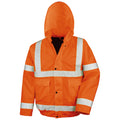 Orange - Front - Result Core Mens Core Hi-Vis Safety Blouson Jacket