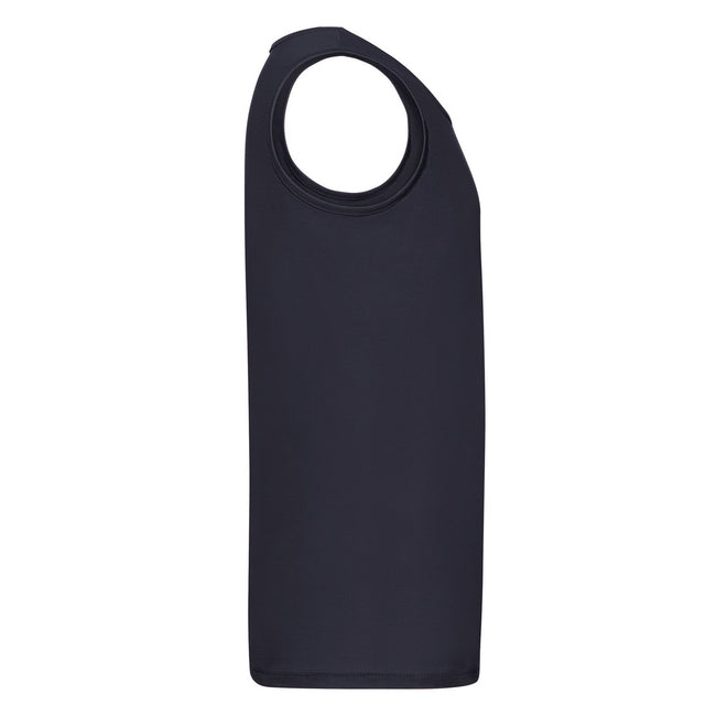 Deep Navy - Side - Fruit of the Loom Unisex Adult Valueweight Athletic Tank Top