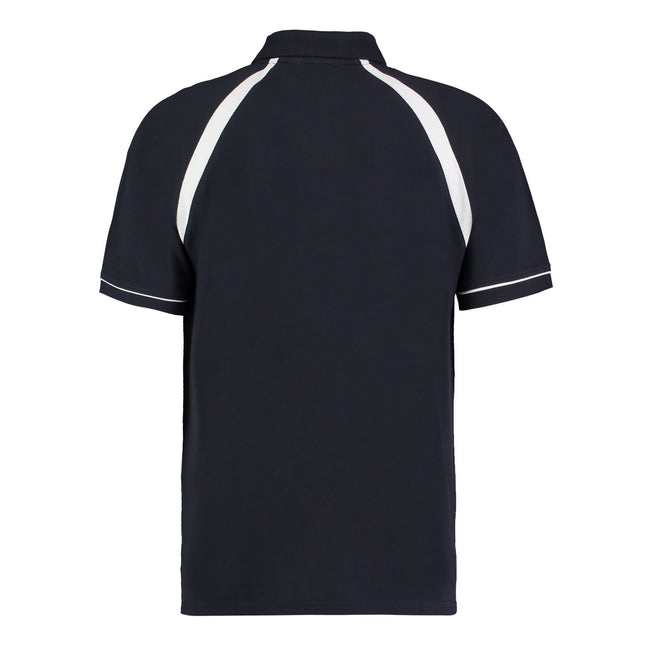 Navy-White - Back - Kustom Kit Mens Oak Hill Polo Shirt