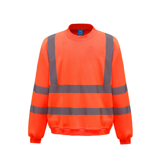 Orange - Front - Yoko Unisex Adult Hi-Vis Sweatshirt