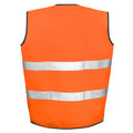 Fluorescent Orange - Back - SAFE-GUARD by Result Unisex Adult Motorist Safety Vest Top