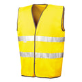 Fluorescent Yellow - Front - SAFE-GUARD by Result Unisex Adult Motorist Safety Vest Top