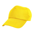 Yellow - Front - Result Headwear Cotton Baseball Cap