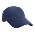 Navy - Front - Result Headwear Childrens-Kids Heavy Brushed Cotton Low Profile Baseball Cap