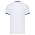 White-Royal Blue - Back - Fruit of the Loom Unisex Adult Ringer T-Shirt