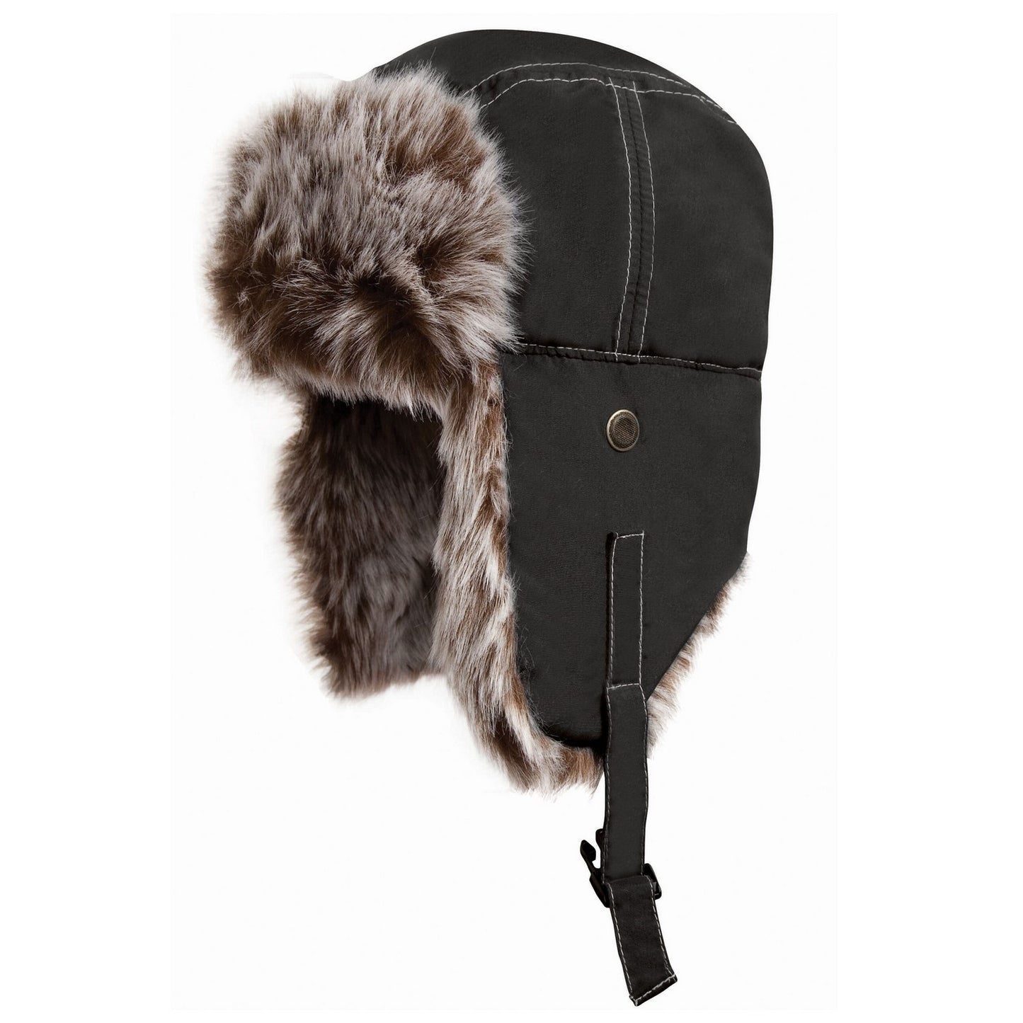 Jet Black - Front - Result Winter Essentials Classic Sherpa Hat