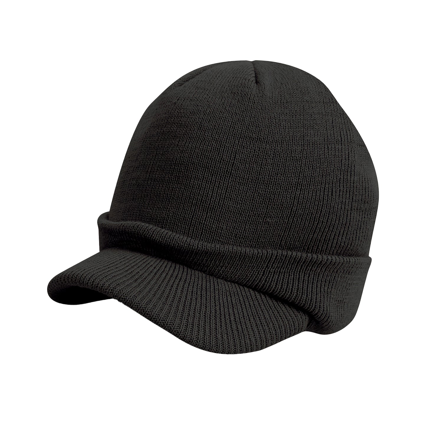 Black - Front - Result Winter Essentials Esco Army Knitted Hat