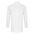 White - Back - Premier Mens Colours Poplin Fitted Long-Sleeved Shirt