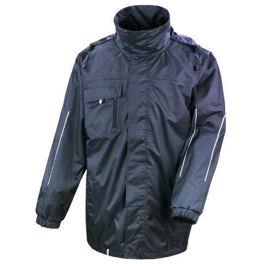 Navy - Front - Result Core Unisex Adult Transit 3 in 1 Softshell Printable Jacket