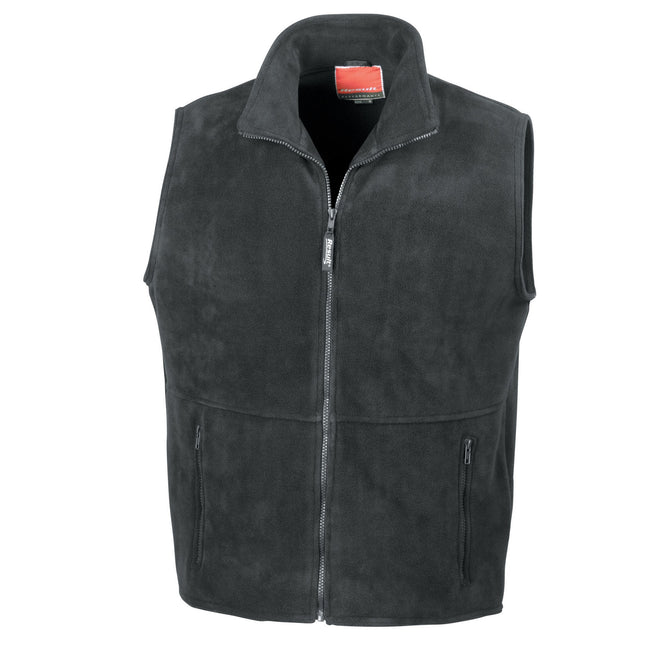 Black - Front - Result Unisex Adult Polartherm Fleece Lined Body Warmer