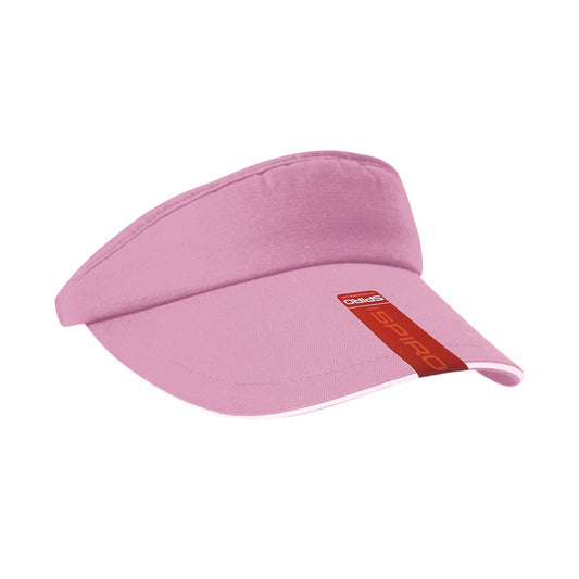 Pink-White - Front - Result Headwear Herringbone Sandwich Peak Visor Cap