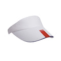 White-Navy - Front - Result Headwear Herringbone Sandwich Peak Visor Cap