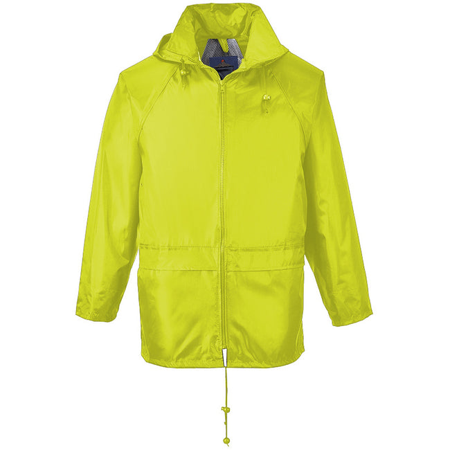 Yellow - Side - Portwest Mens Classic Rain Jacket (S440)