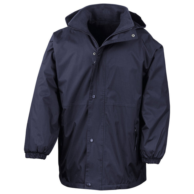 Navy - Front - Result Childrens-Kids StormDri 4000 Reversible Jacket