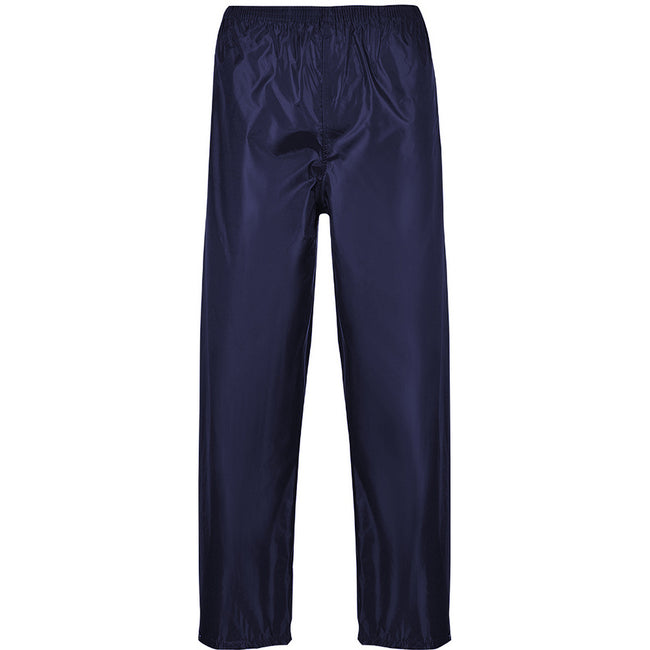 Navy - Front - Portwest Mens Classic Rain Trouser (S441) - Pants