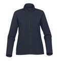 Navy-Carbon - Front - Stormtech Womens-Ladies Orbitor Soft Shell Jacket