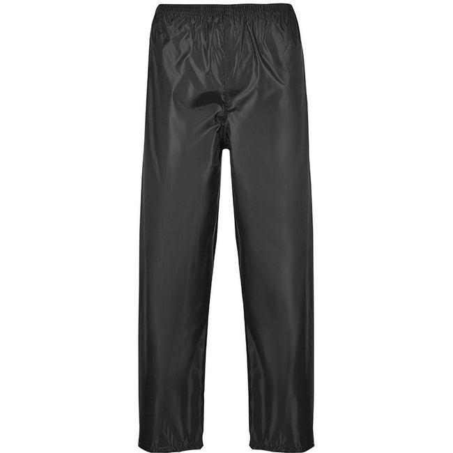 Black - Front - Portwest Mens Classic Rain Trouser (S441) - Pants