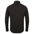 Black - Back - Tombo Mens Quarter Zip Long-Sleeved Top