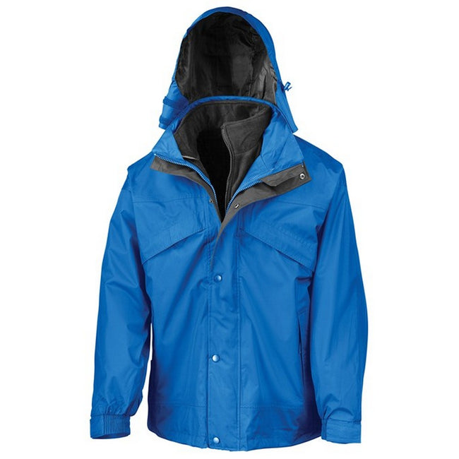 Royal Blue-Black - Front - Result Mens Zip And Clip Waterproof 3 in 1 Jacket