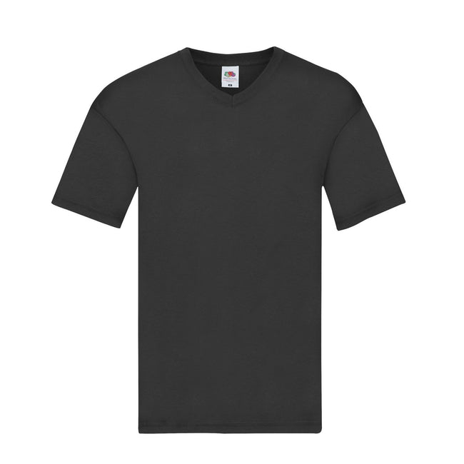 Black - Front - Fruit of the Loom Mens Original Cotton Layered T-Shirt