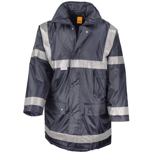 Navy - Front - WORK-GUARD by Result Unisex Adult Management Coat
