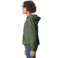 Military Green - Side - Gildan Childrens-Kids Fleece Midweight Hoodie